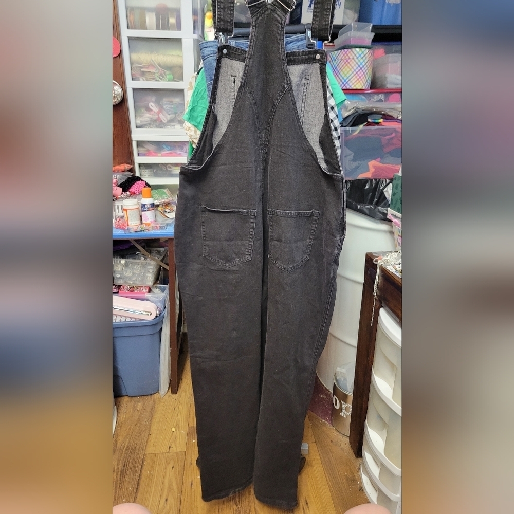 Medium Black Denim Overalls - Picture 4 of 7